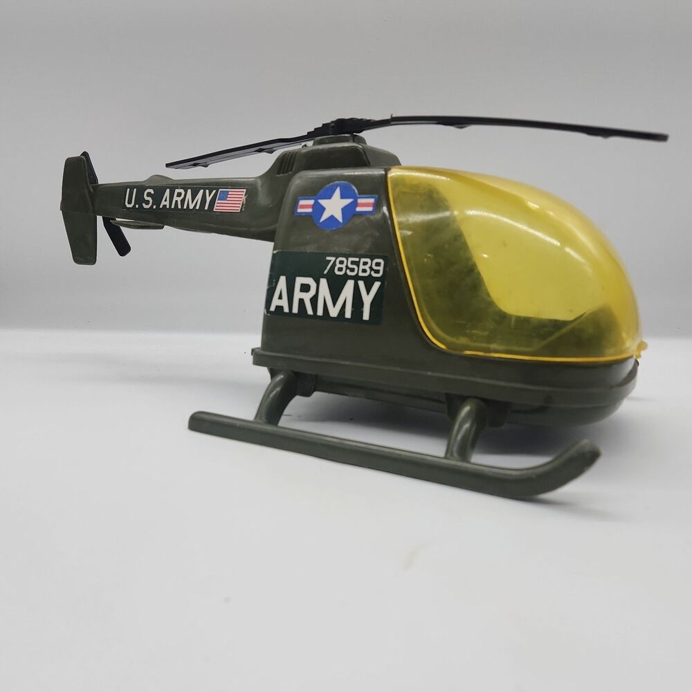 Gay Toys Inc. U.S. Army Military Helicopter Item 785 Green/Yellow Plastic USA